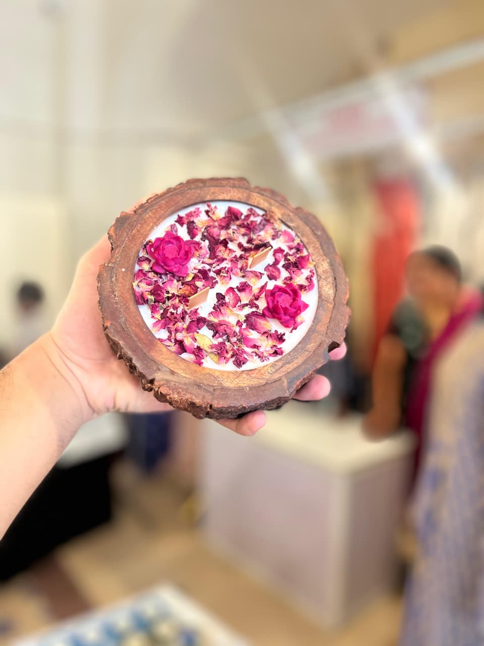 Wooden wick Candle -L