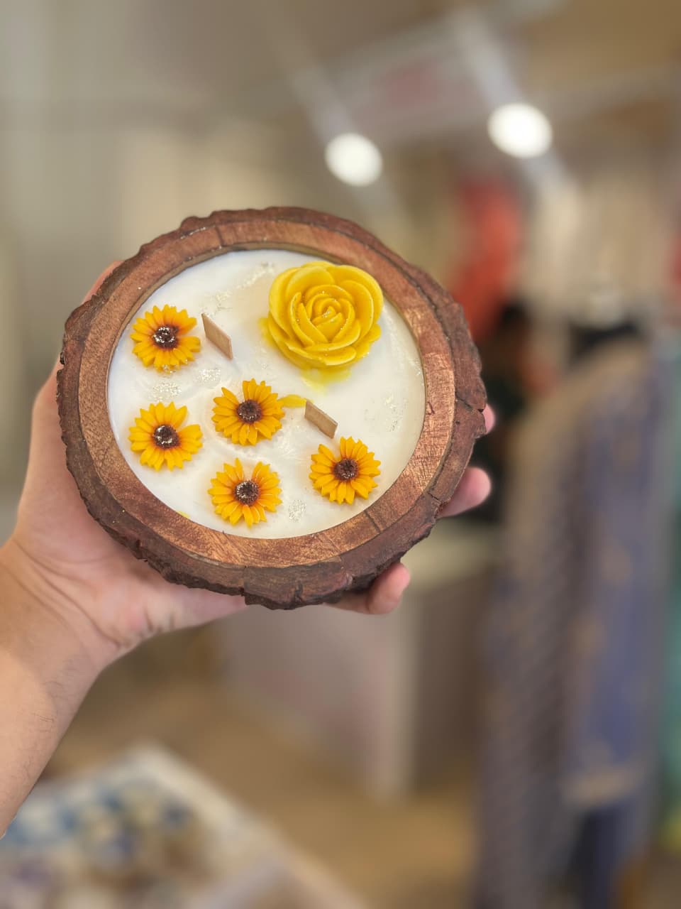 Wooden wick Candle -L